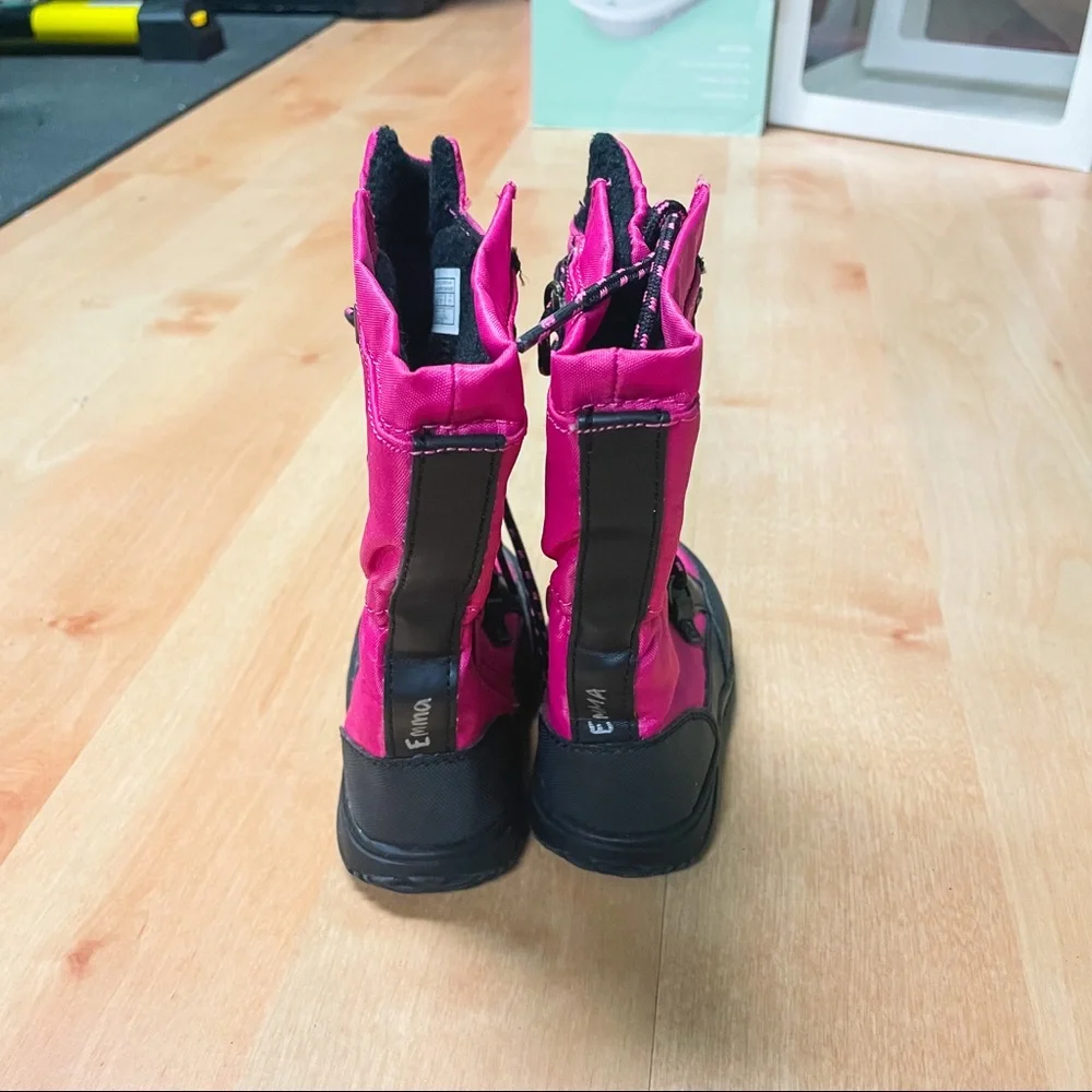 Polo Ralph Lauren Pink Black Knee Height Rubber Sole Rain Boots Toddler Size 5